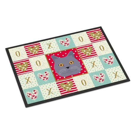 Carolines Treasures 18 x 27 in. British Shorthair Cat Love Indoor or Outdoor Mat CK5095MAT